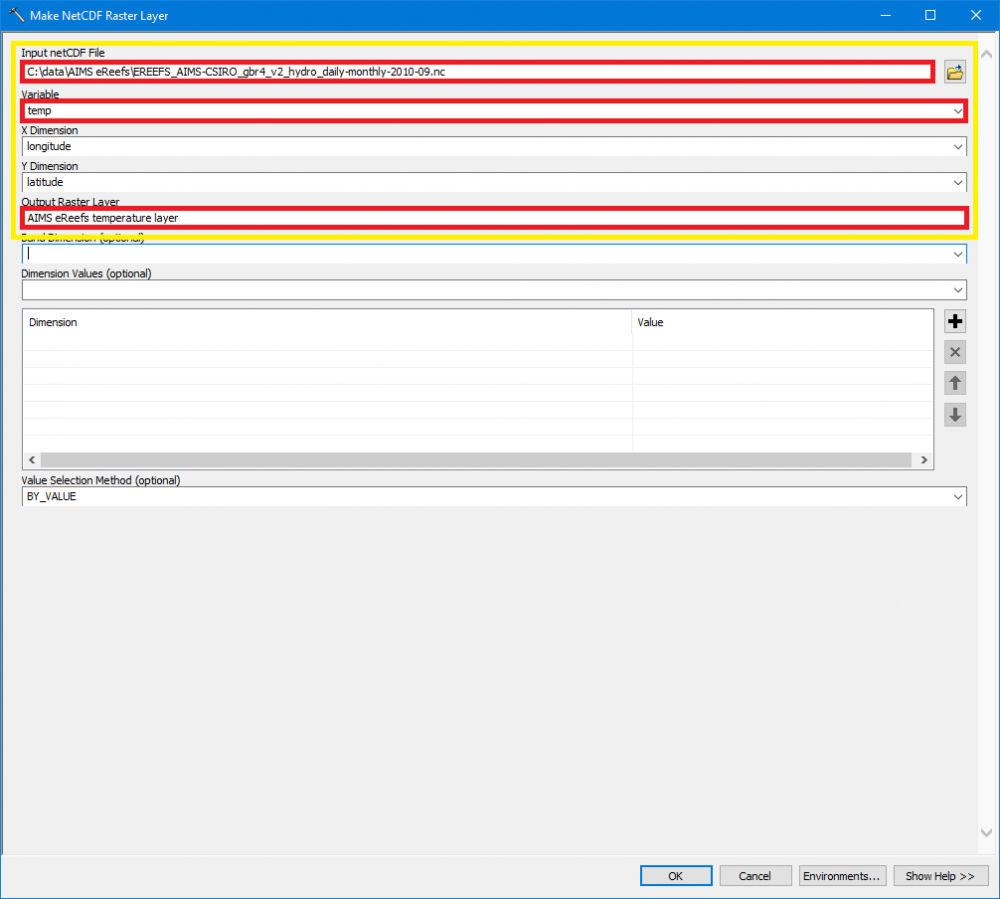 Open NetCDF file with ArcMap - screenshot 2